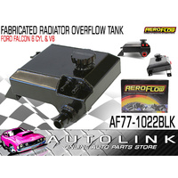 AEROFLOW FABRICATED RADIATOR OVERFLOW TANK BLACK FOR FORD FALCON BA BF 6CYL & V8