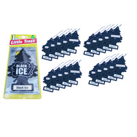 Little Tree Black Ice Air Freshener for Car Truck Caravan Long Lasting x 20 Pack