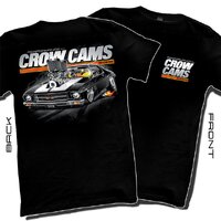 Crow Cams TSHQ-M Holden HQ Two Door Monaro Black T Shirt - Medium