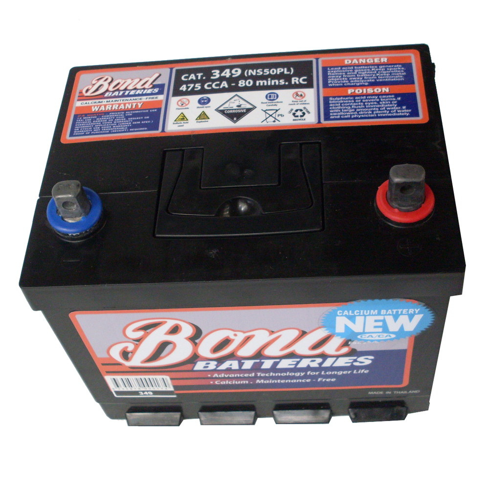 Bond Battery NS50 349 for Ford Falcon XW XY XA 475CCA Hole in Post