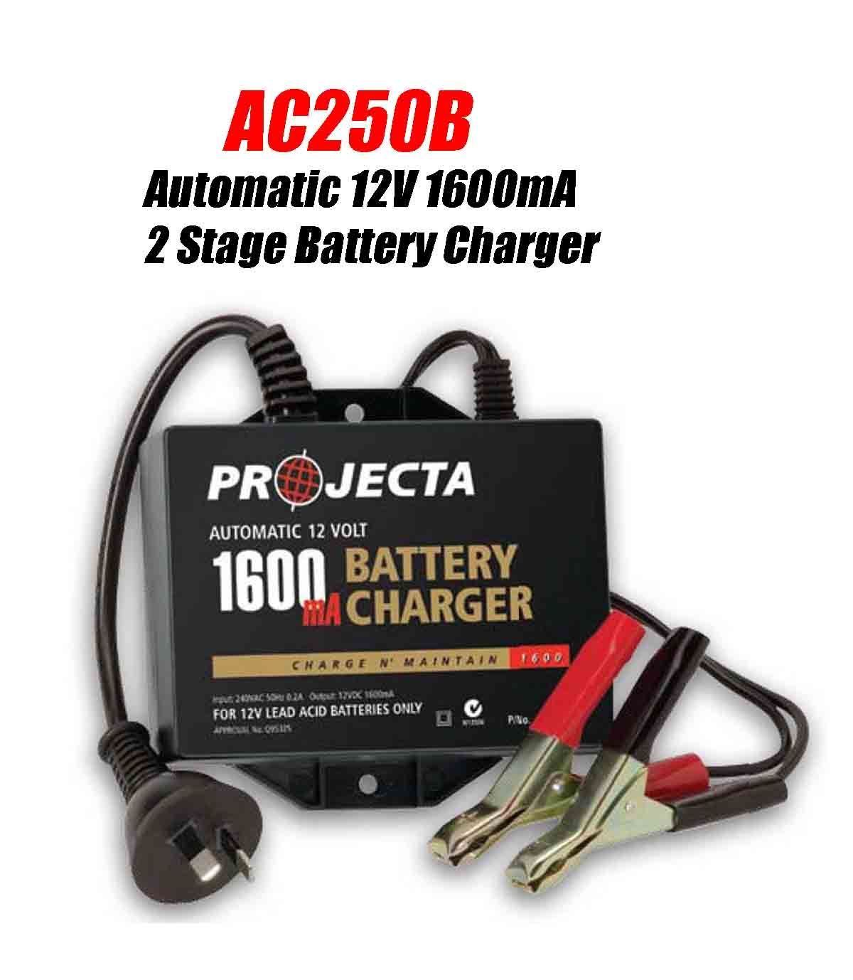 PROJECTA AC250B CHARGE & MAINTAIN BATTERY TRICKLE CHARGER 12V