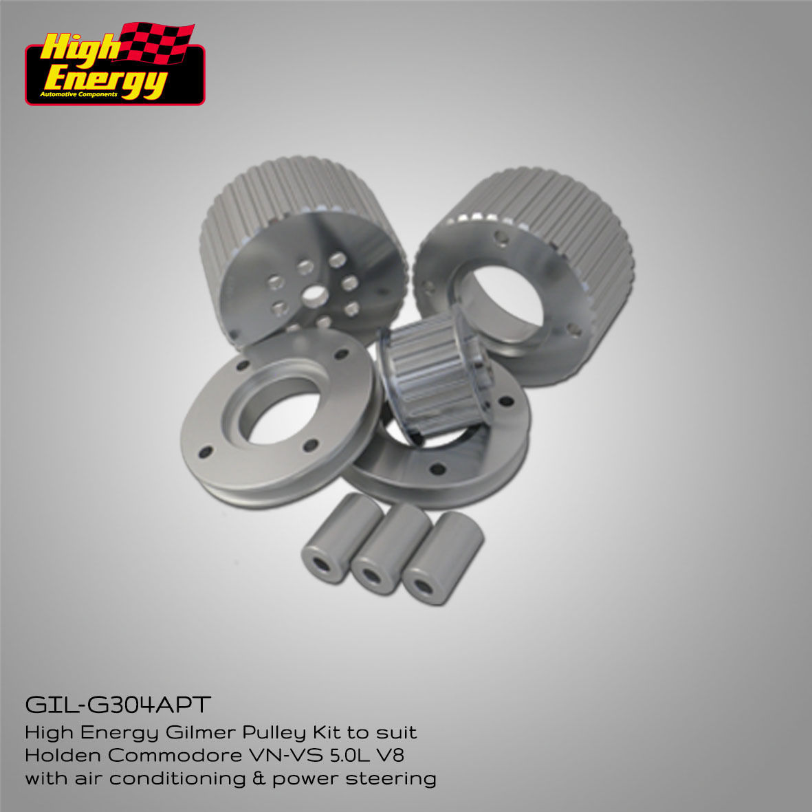 GILMER PULLEY KIT FOR HOLDEN COMMODORE VN VP VR VS 5.0lt V8 INC AIRCON