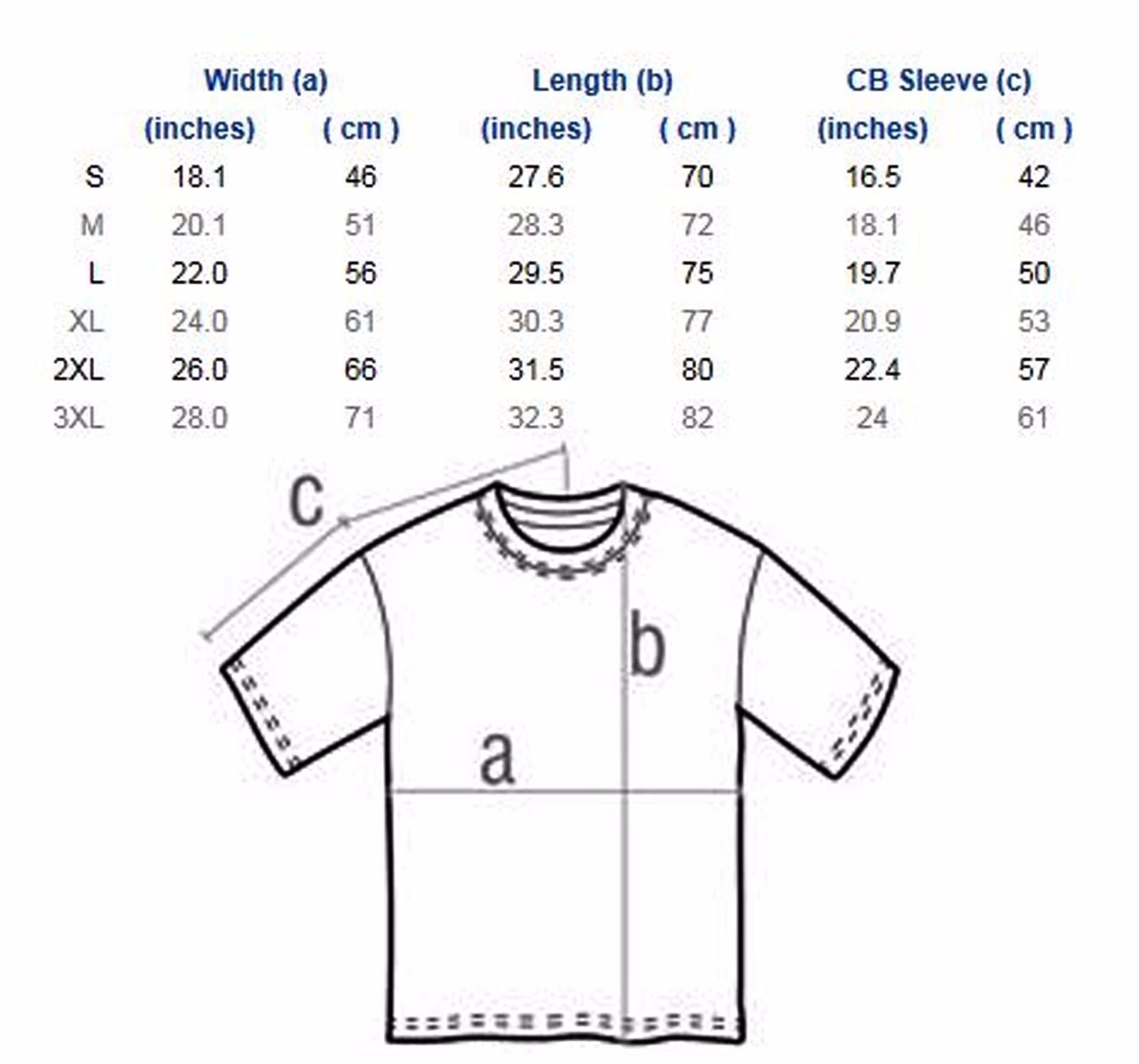2xl in shirt size
