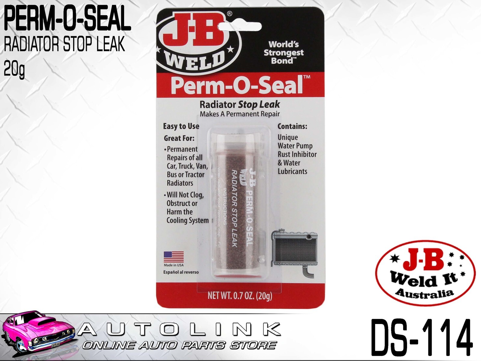 JB WELD DS114 RADIATOR STOP LEAK PERM O SEAL SAME AS SILVERSEAL 20g