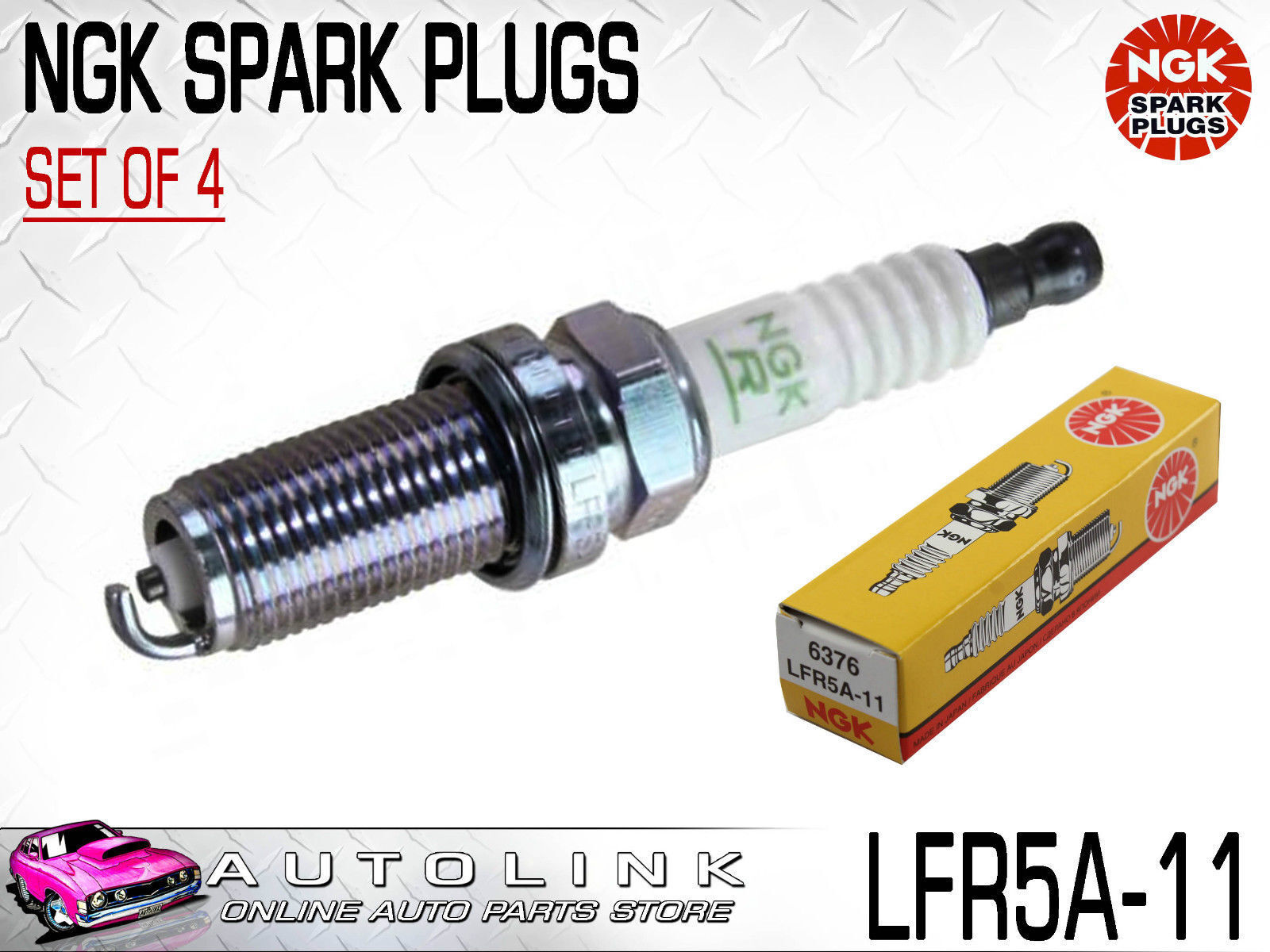 NGK LFR5A11 Spark Plugs for Kia Cerato TD 2.0L 4cyl 1/20093/2013 x4