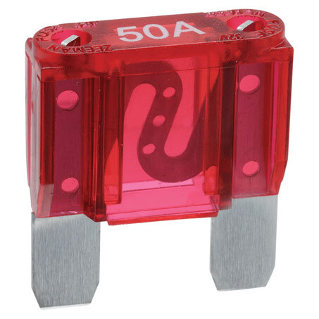 Inline Blade Fuse Holder Maxi Type 50 AMP 8AWG & 50 AMP Fuse Inc 17.5cm Tails