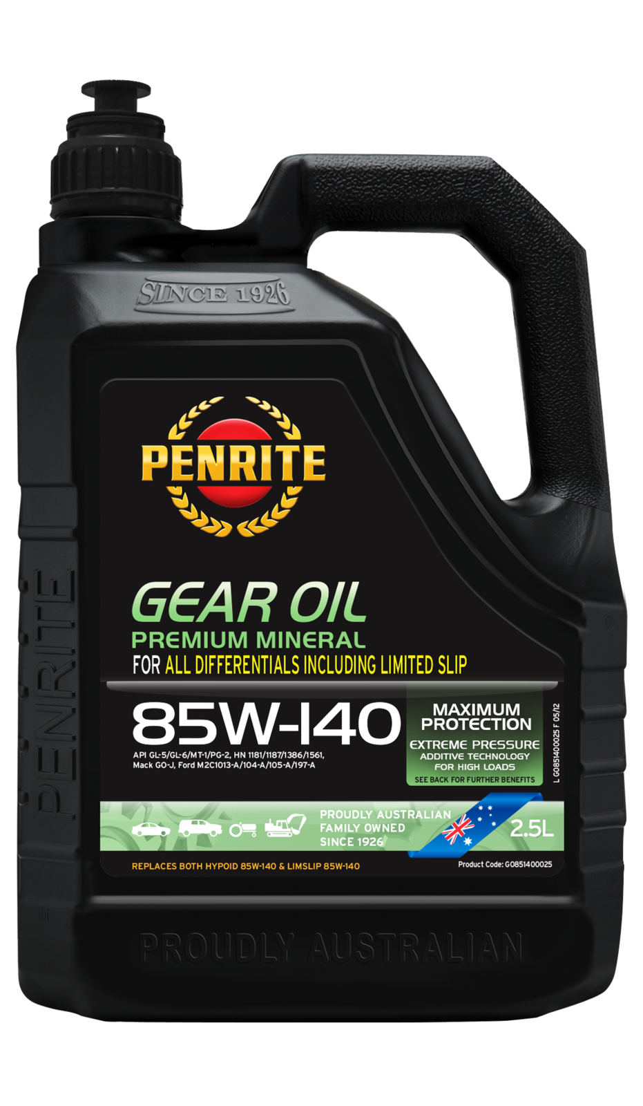 PENRITE MINERAL DIFF GEAR OIL 85W140 2.5L GO851400025 eBay