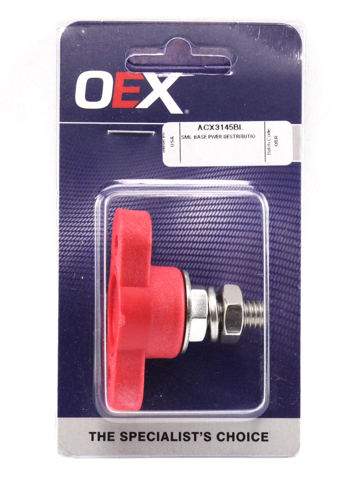 OEX POWER CABLE STUD REMOTE SINGLE TERMINAL 160A RED ACX3145BL