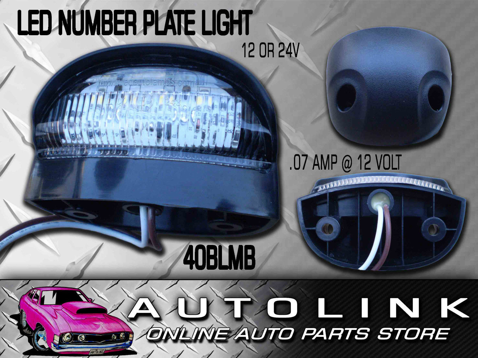 LED AUTOLAMPS LED NUMBER PLATE LIGHT LAMP 1224 VOLT POLYCARBONATE LENS