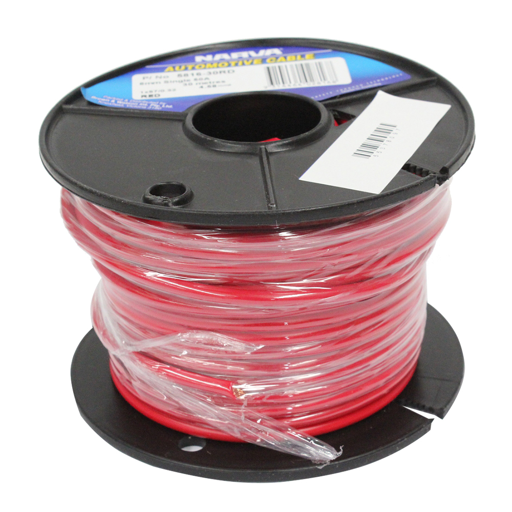 Red Hi-Flex 25mm2 cable per meter