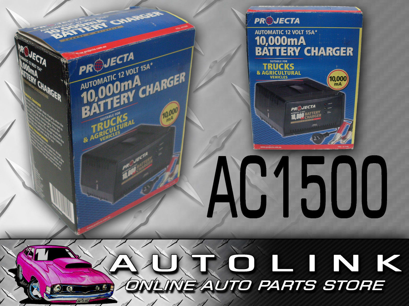 BATTERY CHARGER PROJECTA AC1500 Automatic 12V 10 000mA 2 Stage
