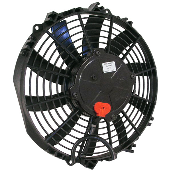 12 INCH LOW PROFILE CHROME HIGH PERFORMANCE THERMO FAN WITH CHROME MOTOR 12v