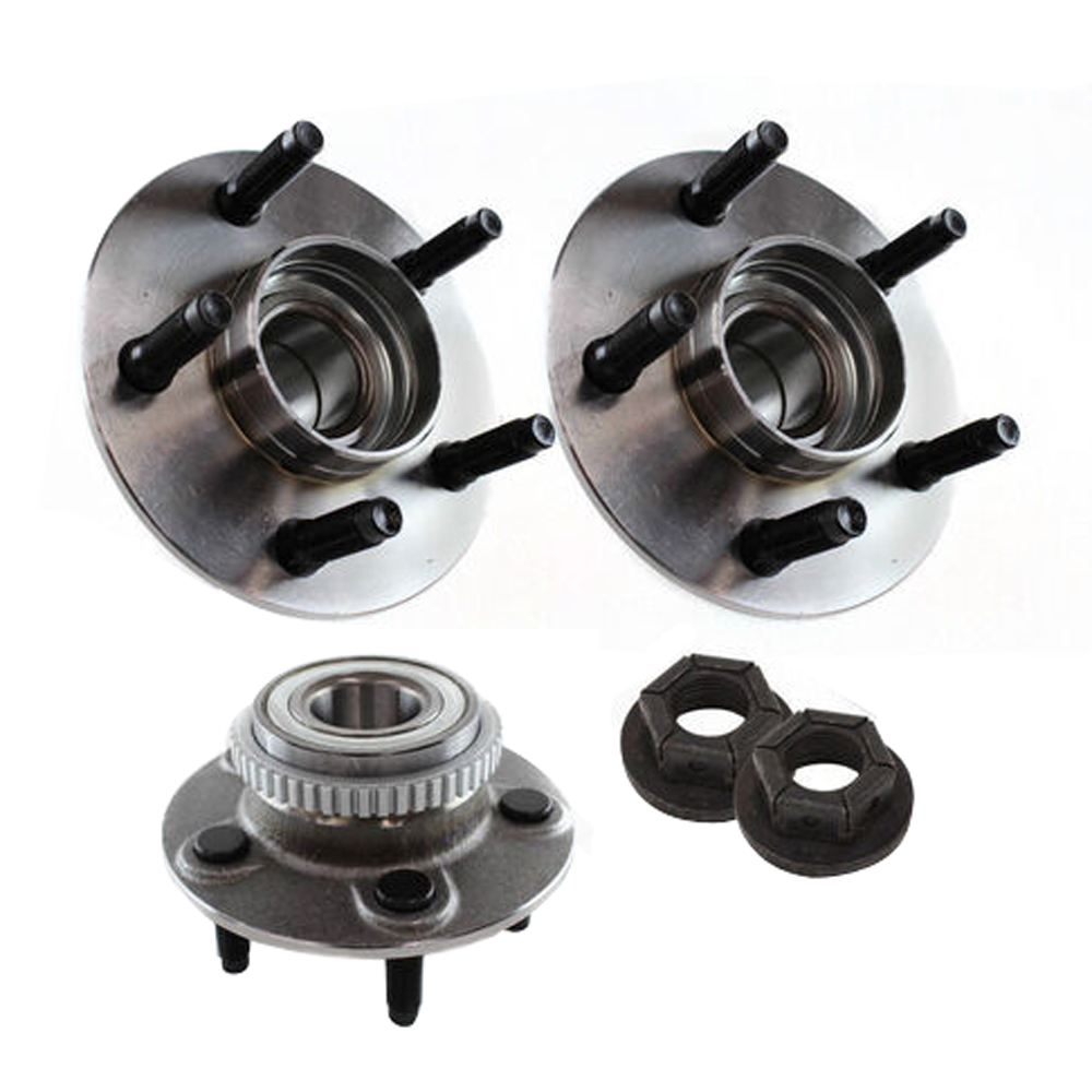 Front Wheel Bearing Hub & Nut for Ford Falcon AU BA BF Sedan Wagon UTE Pair  - B/W