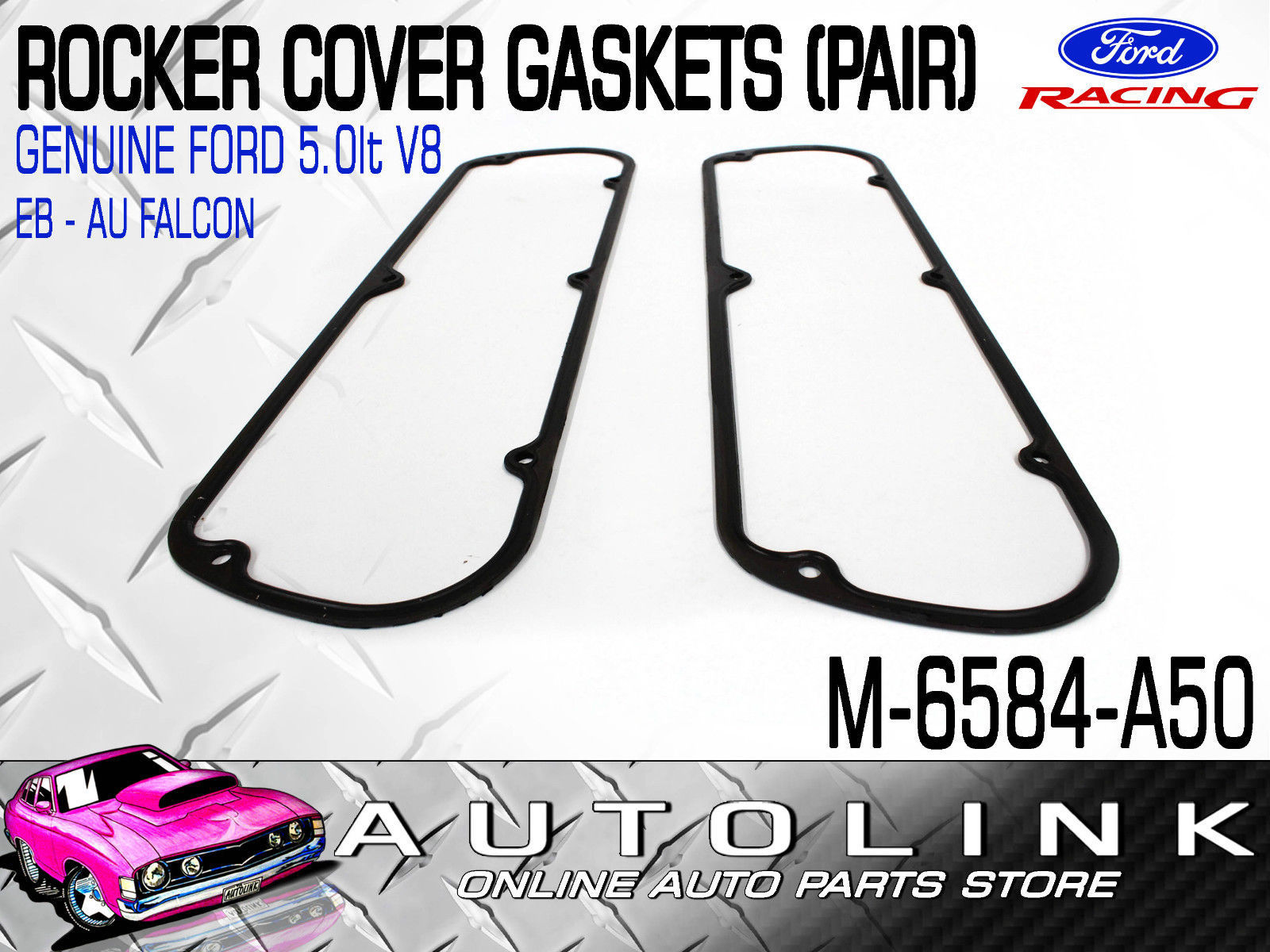 ROCKER COVER GASKETS (PAIR) GENUINE FORD RACING 5.0lt V8 FALCON EB ED