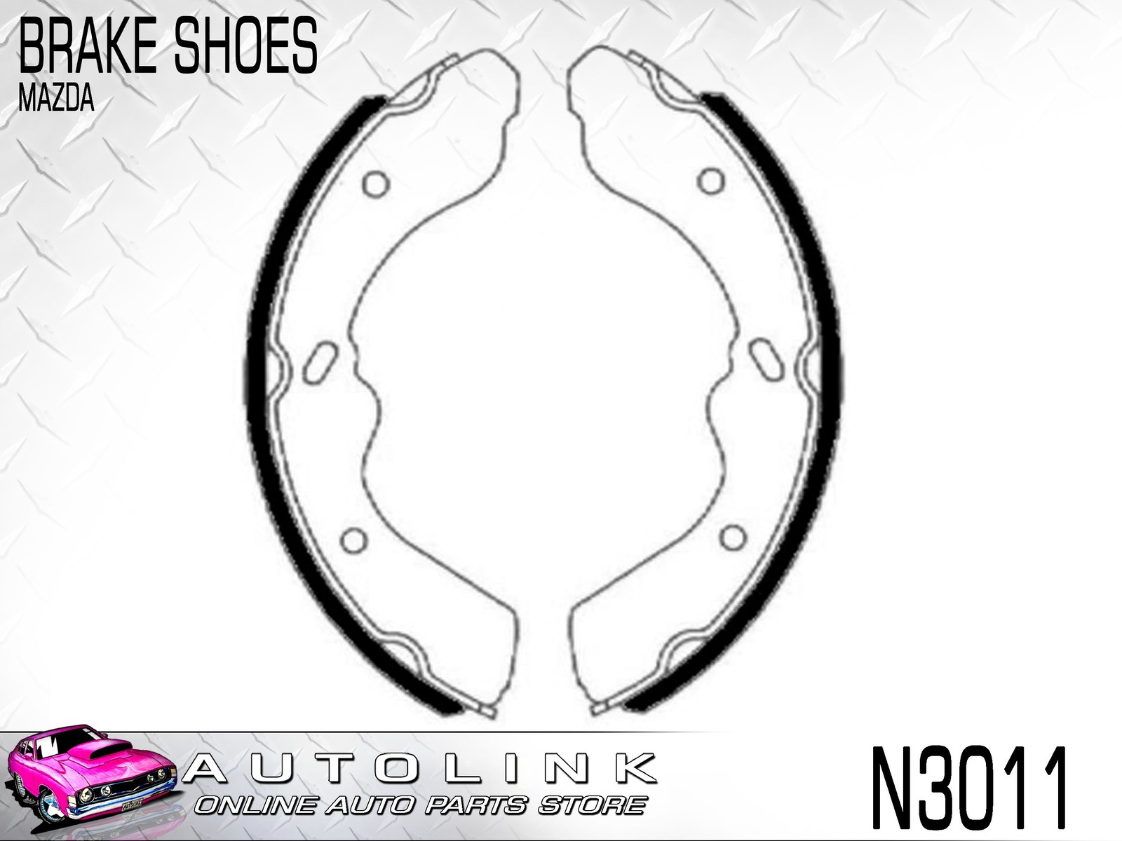 PROTEX REAR BRAKE DRUM SHOE SET SUIT MAZDA T4600 TRUCK 4.6L 1992 - 2003 N3011