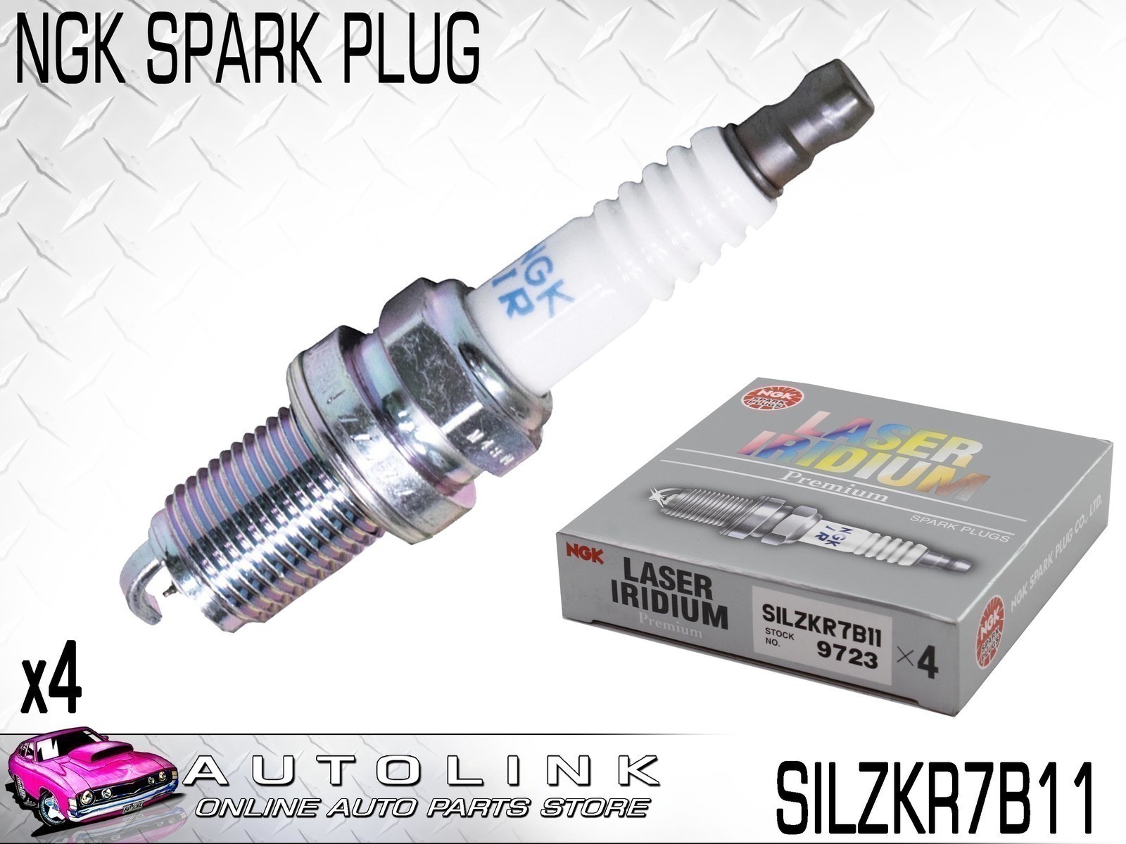 NGK SPARK PLUG LASER IRIDIUM SET OF 4 SILZKR7B11