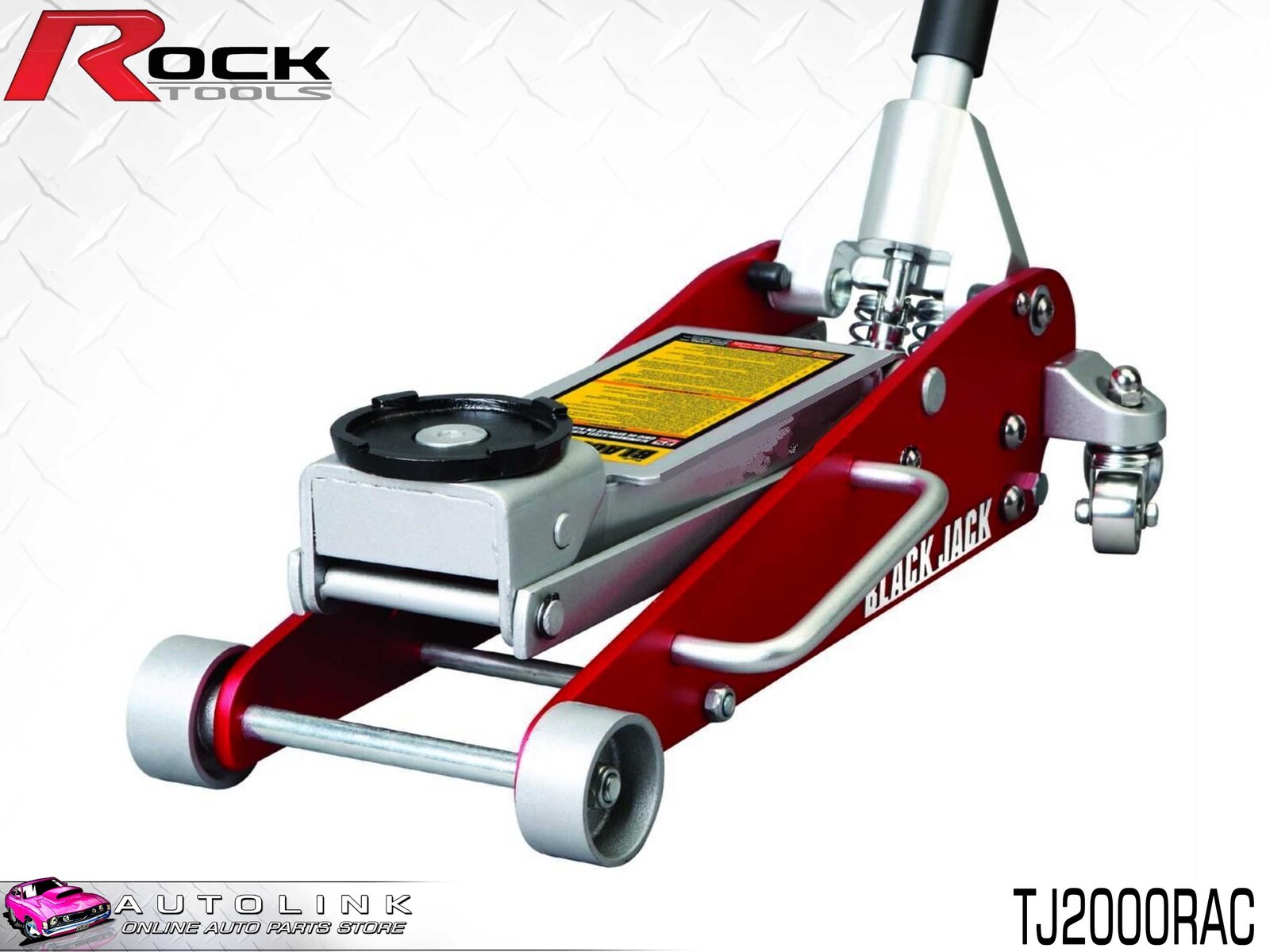 ROCK ALUMINIUM / STEEL HYDRAULIC RACING JACK 2000KG LOAD 460mm RAISED