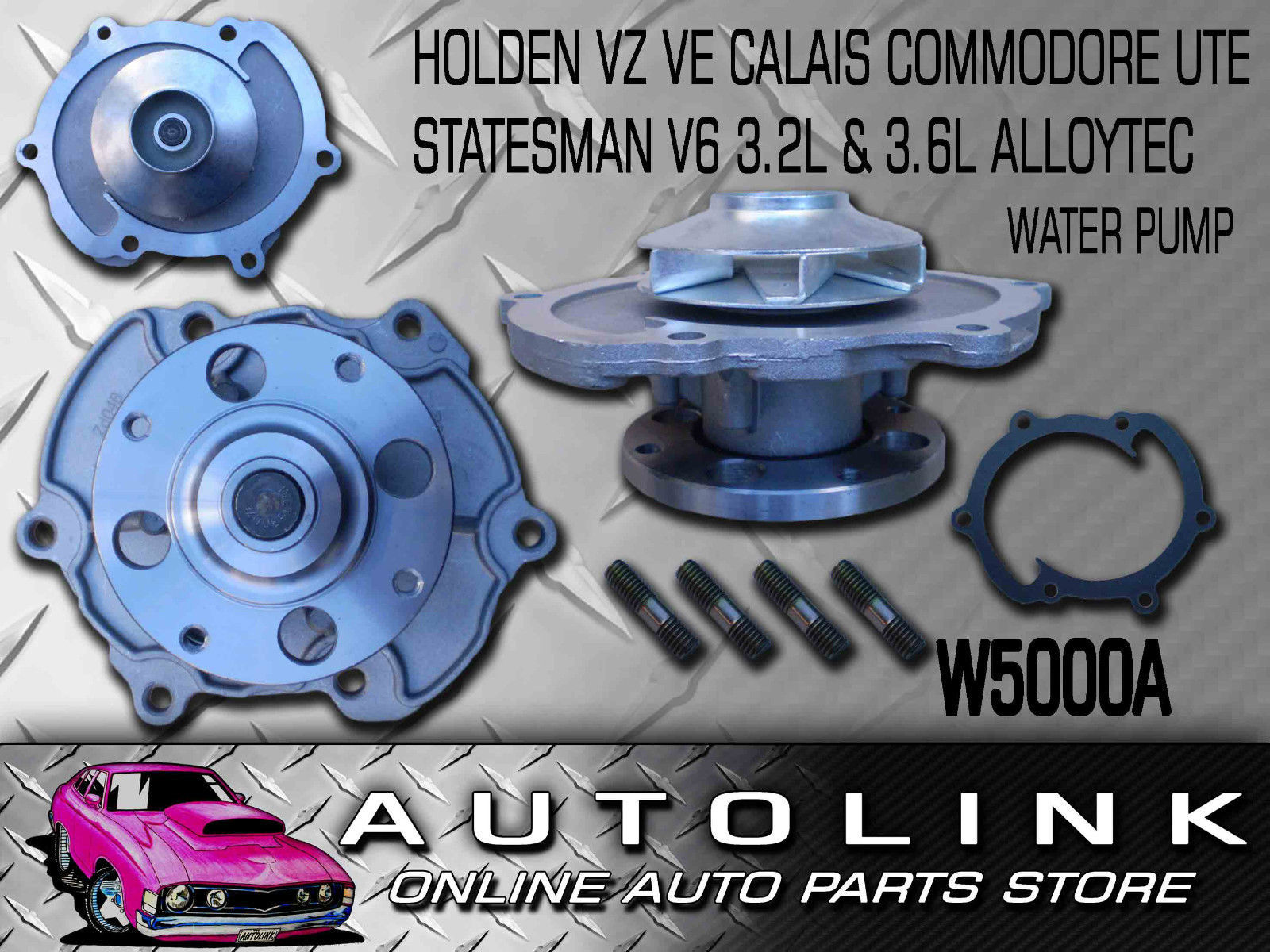 WATER PUMP SUIT HOLDEN COMMODORE VZ VE V6 3.2L & 3.6L ALLOYTEC SEDAN WAGON UTE - US MOTOR WORKS