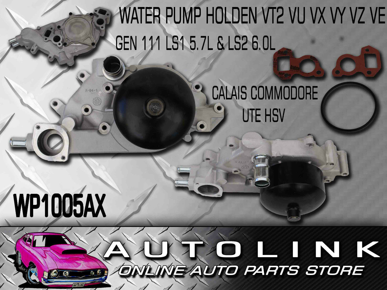 WATER PUMP FOR HOLDEN COMMODORE SS VY VZ V8 GEN 111 3 LS1 5.7L ROUND