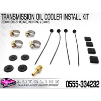 DRIVETECH 0555-334232 TRANSMISSION OIL COOLER INSTALL KIT 220mm LONG ZIP LOCKS