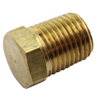 Brass Block Off Plug 1/4″ BSP Male Thread (064-04)