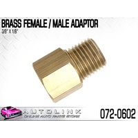TUBEFIT BRASS FEMALE / MALE ADAPTOR 3/8" BSP 1/8' BSP ( 072-0602 )