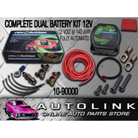 COMPLETE DUAL BATTERY KIT 12V 140A FULLY AUTOMATIC FOR 4X4 4WD CARAVAN CAMPER 