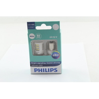 PHILIPS LED WHITE REVERSE LIGHT GLOBES 12V P21 BA15s 6000K TWIN PACK 11498ULWX2 