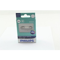 PHILIPS 11854ULWX1 LED INTERIOR FESTOON GLOBE 12V 38mm WHITE LIGHT 6000K 