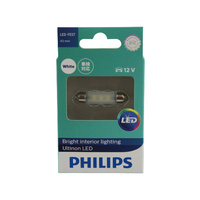 PHILIPS 11864ULWX1 LED FESTOON GLOBE 6000K 12V x 43mm WHITE LIGHT