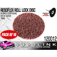 RESOFLEX 76mm ROLL-LOCK DISC ( MEDIUM MAROON ) SURFACE CONDITIONING (x10) 