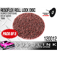 RESOFLEX 76mm ROLL-LOCK DISC ( MEDIUM MAROON ) SURFACE CONDITIONING (x5) 