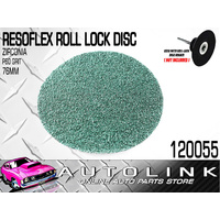 RESOFLEX 76mm ROLOC DISC P60 GRIT ZIRCONIA PANEL SHOP BEATER GRINDING SANDING x1