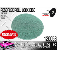 RESOFLEX 76mm ROLL-LOCK DISC ( P120 GRIT ZIRCONIA ) FOR SANDING / FINISHING x10