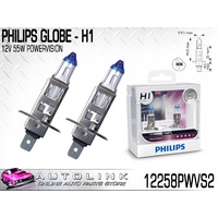PHILIPS H1 +60 POWERVISION 12V 55W PAIR 60% MORE LIGHT 12258PWVS2