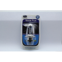 PHILIPS H4 VISION PLUS 12 VOLT 60/55W HEADLIGHT GLOBE 20 METERS LONGER LIGHT x2