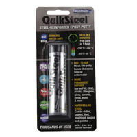 Quiksteel Reinforced Epoxy Putty 500° F / 260° C Temp Bonds to All Metals 16002