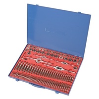 KINCROME 190822 METRIC NC NF TAP & DIE SET 110 PIECE IN METAL CASE