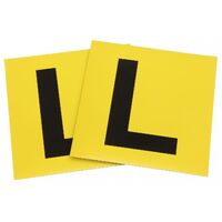 MAGNETIC TYPE YELLOW L - PLATES PAIR 212415
