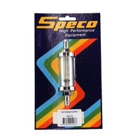 Speco 28C516 Inline Carby Fuel Filter 5/16" Inlet / Outlet With Glass Cover