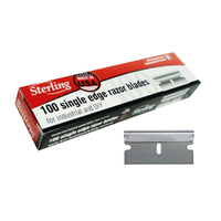 Sterling Single Edge Razor Blades for Automotive Glazing & Cleaning 30-112 x100