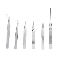 TOLEDO 301678 TWEEZERS SET 6 PIECE STAINLESS STEEL IN VINYL WALLET