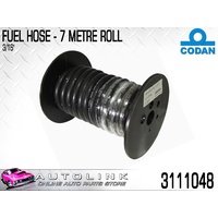 CODAN RUBBER FUEL HOSE 4.8mm OR 3/16" INNER DIA - 7 METRE ROLL 3111048-1 