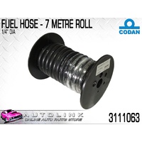 CODAN RUBBER FUEL HOSE 6.3mm OR 1/4" INNER DIA - 7 METRE ROLL 3111063