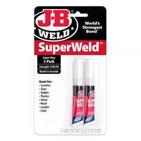 JB WELD 33102 SUPER WELD INSTANT GLUE ADHESIVE 2x 2g CLEAR