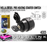 Hella 4005 Diesel Glow Plug Pre Heat Starter Switch - 5 Position 26.5mm Dia