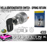 Hella Universal Ignition / Starter Switch 25@ 12V 4 Position 19mm Dia Mounting