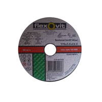 Flexovit Reinforced Cutting Wheel 4-1/2 115 x 3.2 x 22.2 Flat Stone Cast Iron x1