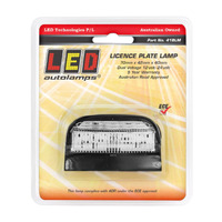 LED Autolamps 41BLM Licence Plate Lamp Black Housing 70 x 42 x 40mm 12 - 24V