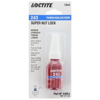 Loctite 243 Nut Lock Medium Strength Threadlocker 10ml Stops Loosening of Nuts